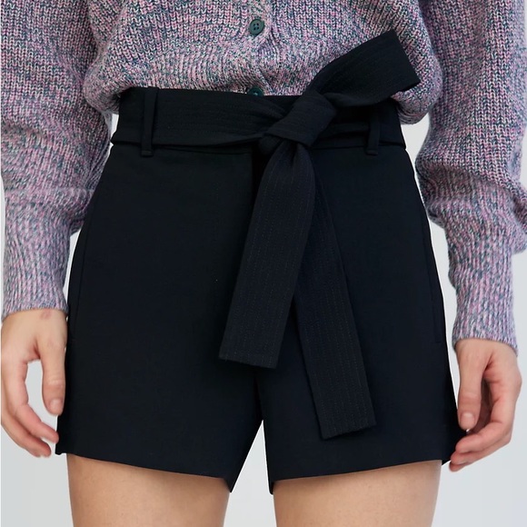 Aritzia Tie Front Pants Short - Picture 2 of 5